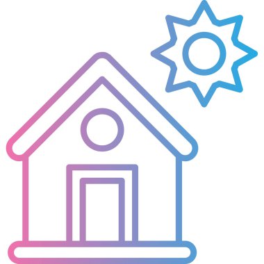 Ev. Web simgesi basit illüstrasyon