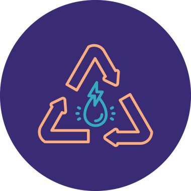 Soyut grupta izole edilmiş geri dönüşüm simgesi