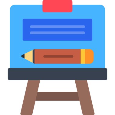 Eğitim okulu eğitim simgesi düz stil