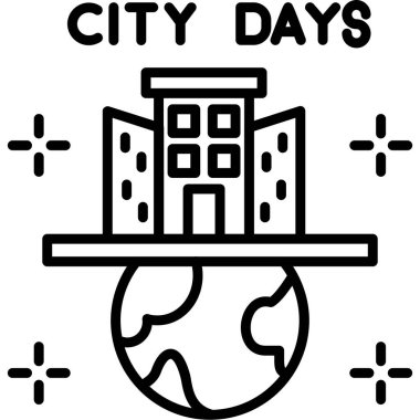 Şehrin vektör illüstrasyonu