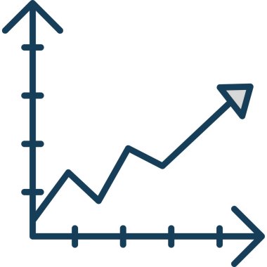 grafik büyüme grafiği simgesi ana hat biçiminde