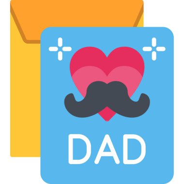 Babalar günü kartında kalpler var.