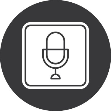 podcast vektör simgesi modern basit illüstrasyon