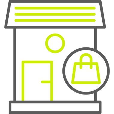 Alışveriş. Web simgesi basit illüstrasyon