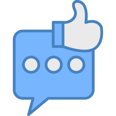 Sohbet simgesi vektör illüstrasyonu