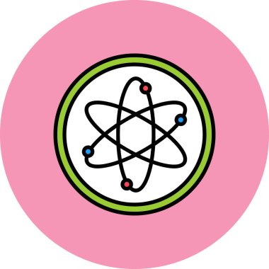 Bir atom simgesinin vektör illüstrasyonu