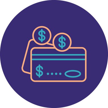 Para için. Web simgesi basit illüstrasyon