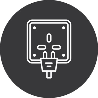 elektrik dolgu simgesi, basit tasarım