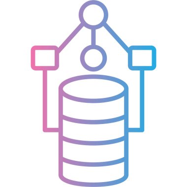 veritabanı. Web simgesi basit illüstrasyon