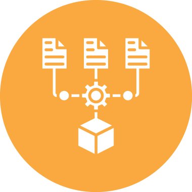 Vektör illüstrasyonu, seo modern simge. dosya ve dişli