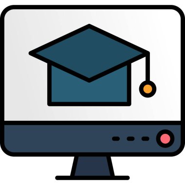 Eğitim öğrenme simgesinin ana hatları doludur