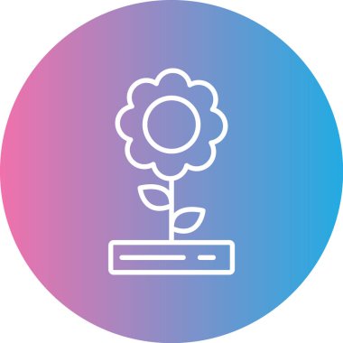 Bir bitki simgesinin vektör illüstrasyonu