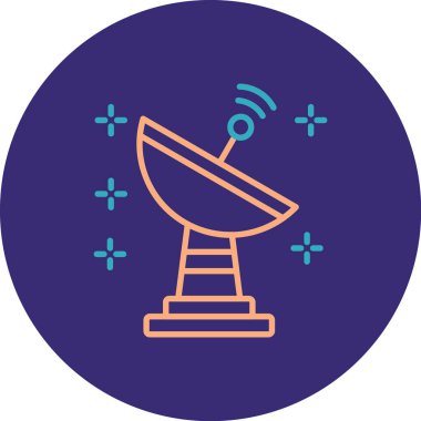 Uydu. Web simgesi basit illüstrasyon