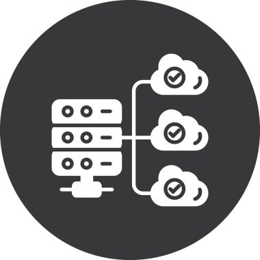 sunucu simgesi. Web için basit bir sunucu vektör simgesi çizimi. beyaz arkaplanda izole