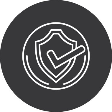 kalkan ikon vektör illüstrasyonu