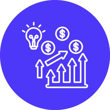 İş ve finans simgesinin vektör illüstrasyonu