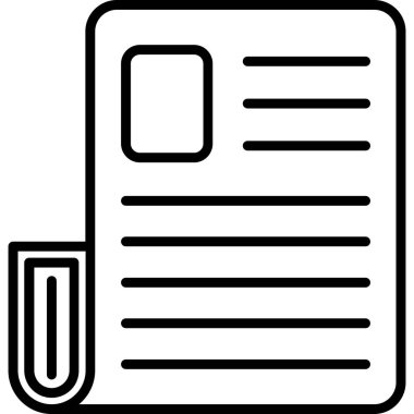 Belge. Web simgesi basit illüstrasyon