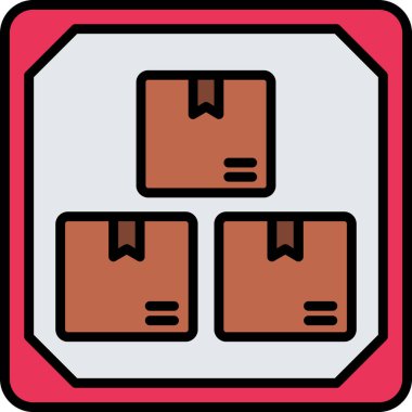 kutu simgesi, vektör illüstrasyonu