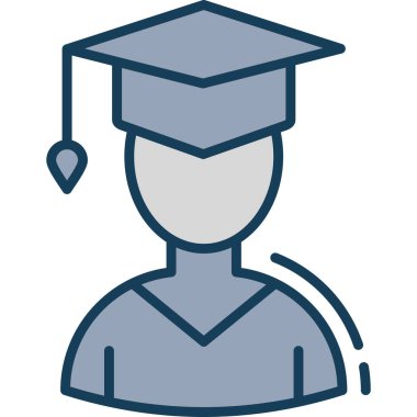 Eğitimde mezuniyet şapkası simgesi - okul - öğrenme kategorisi