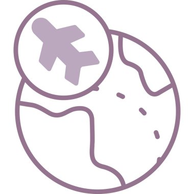 Gezegen Dünya ikonu ana hatlarıyla