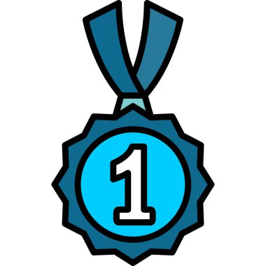 Madalya ikon vektör illüstrasyonu