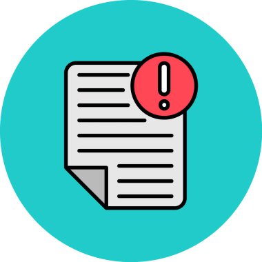 Belge simgesinin vektör illüstrasyonu