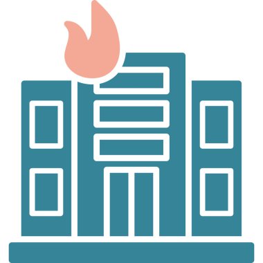 Yangın. Web simgesi basit tasarım