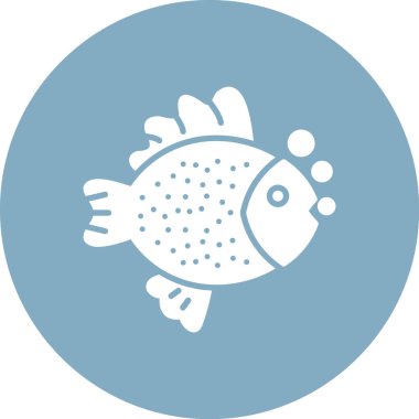 Bir balığın vektör simgesi, bir mavi balık