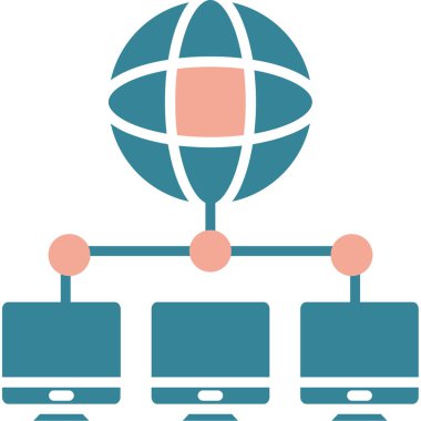 şebeke. Web simgesi basit illüstrasyon