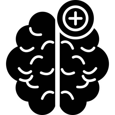 beyin ikonu vektör illüstrasyonu