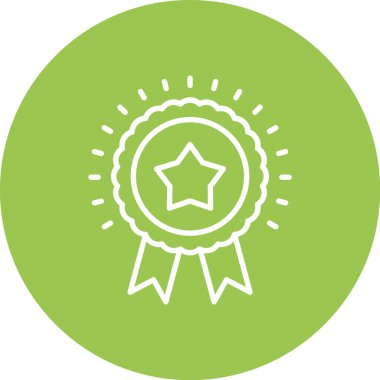 Rozet. Web simgesi basit bir illüstrasyon. ödül