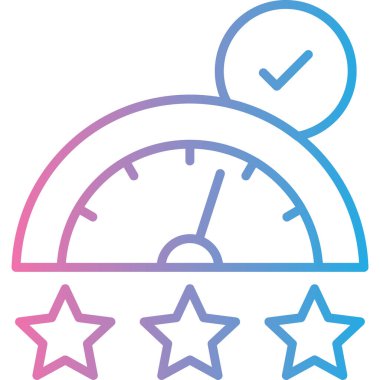 derecelendirme simgesi modern vektör illüstrasyonu