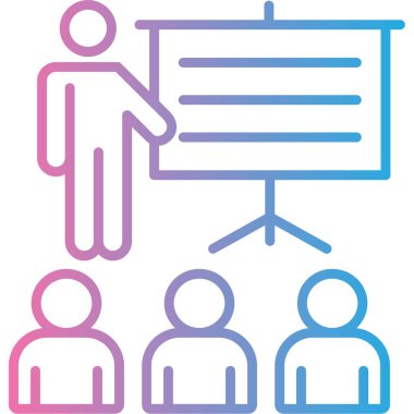 Sunum tahtası simgesi vektör illüstrasyonu