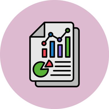 analiz vektörü düz renk simgesi