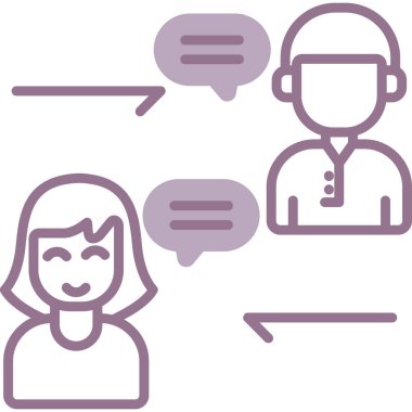 Sohbet sohbet simgesi vektör illüstrasyonu