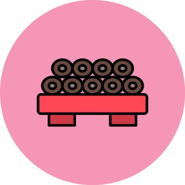 Suşi. Web simgesi basit illüstrasyon