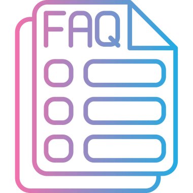 Soru içeren bir kağıdın vektör simgesi