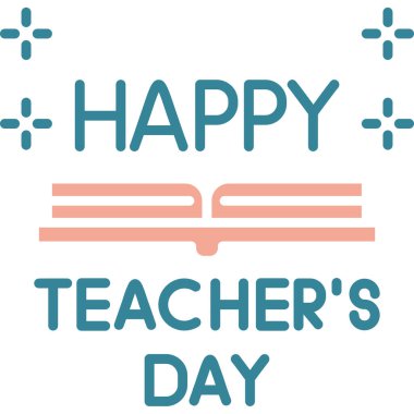 Öğretmenler günün kutlu olsun. Mesajlı tebrik kartı. vektör illüstrasyonu.