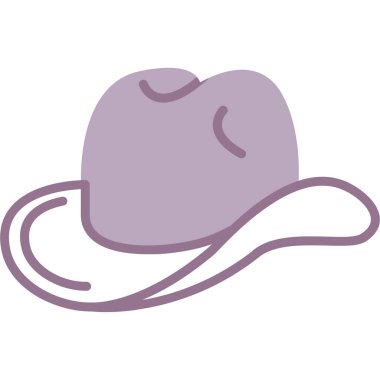 bir kovboy şapkası, renk vektör çizimi veya çizimi