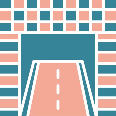 Yol simgesi vektör illüstrasyonu