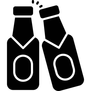 Şişe. Web simgesi basit tasarım