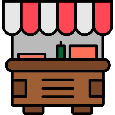 Dükkan. Web simgesi basit illüstrasyon