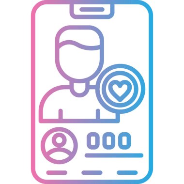 Bir cep telefonu simgesinin vektör illüstrasyonu