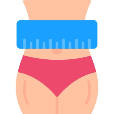 vücut şişman kadın simgesi