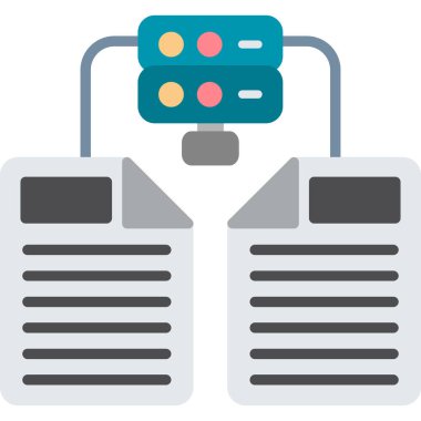 Veri merkezi. Web simgesi basit illüstrasyon