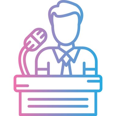 Görüşme. Web simgesi basit illüstrasyon