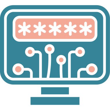 parola ikonu vektör illüstrasyonu