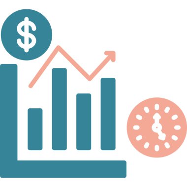 büyüme vektörü düz simgesi