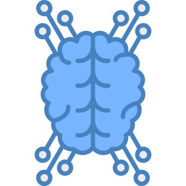 Beyin web simgesi basit illüstrasyon