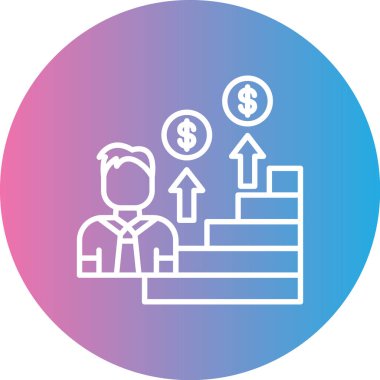 Bir dolar simgesinin vektör illüstrasyonu